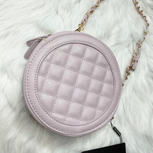 Load image into Gallery viewer, Lilac Quilted Round Cross Body Bag
