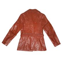 Load image into Gallery viewer, Belted, Genuine Leather Chestnut Jacket (9/10)
