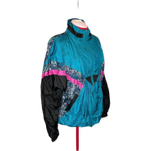 Load image into Gallery viewer, Blue/Multi/Abstract Printed Vintage Track Jacket (L)
