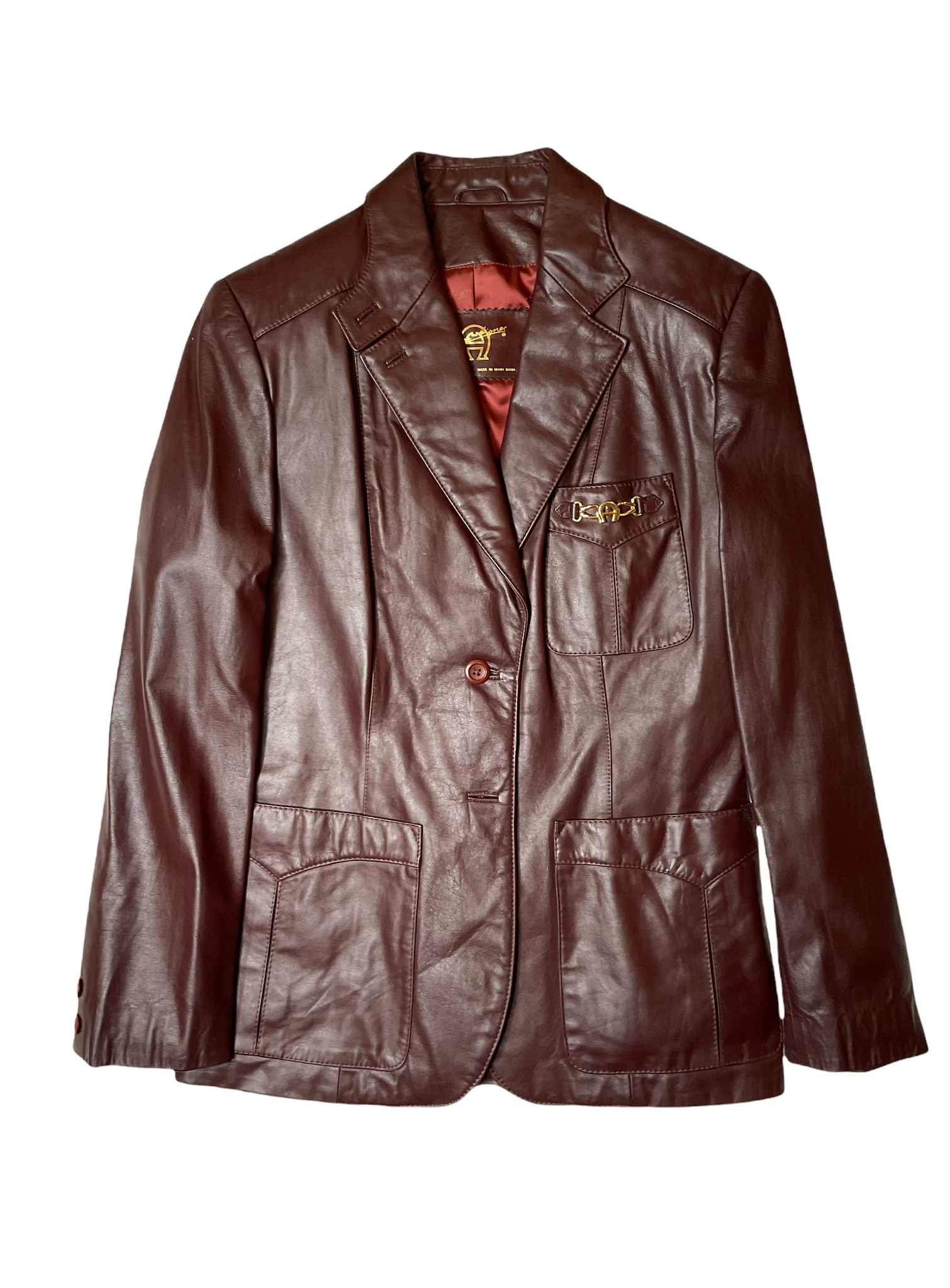 Vintage aigner sales leather jacket