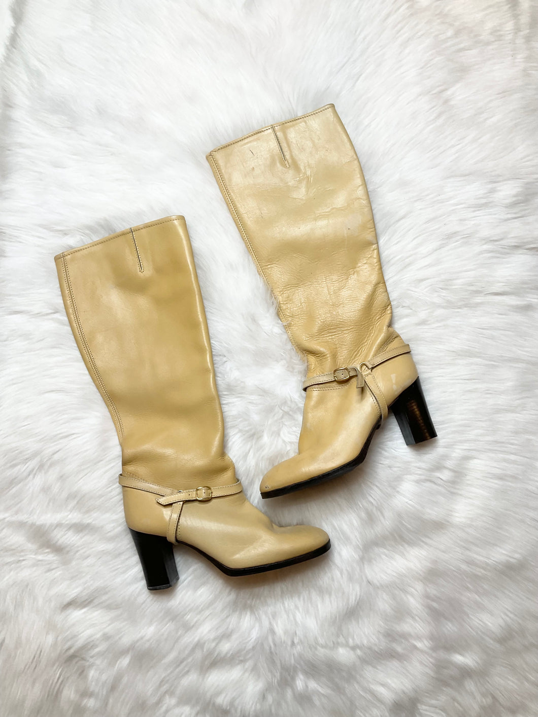 Vintage Tan Leather Boots (US8.5)