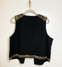 Load image into Gallery viewer, Black &amp; Gold Studded Vest (US14/16)
