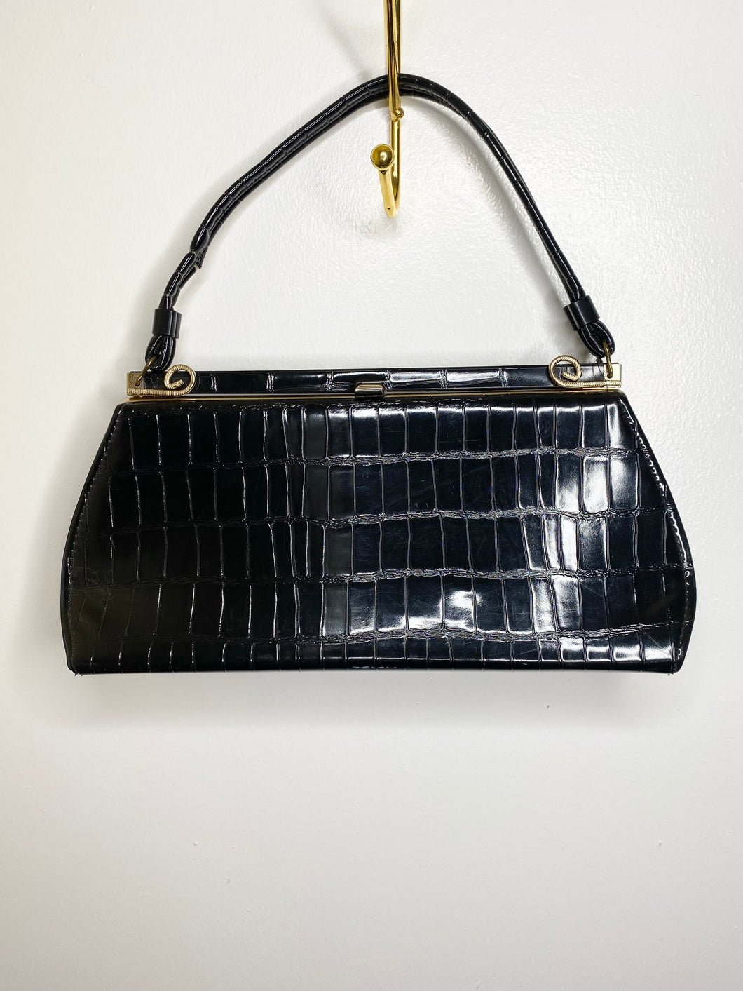 Vintage Black Clutch Handbag