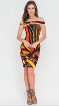Load image into Gallery viewer, Geo-Print Off-the-Shoulder Dress (S)
