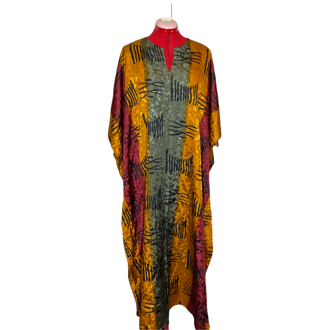Long Printed Kaftan Maxi Dress (O/S)