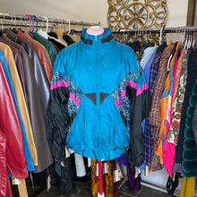 Load image into Gallery viewer, Blue/Multi/Abstract Printed Vintage Track Jacket (L)
