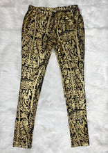 Load image into Gallery viewer, Black &amp; Gold Leggings (M)

