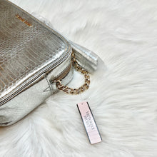 Load image into Gallery viewer, Silver Metallic Snake Skin Purse by Victoria’s Secret
