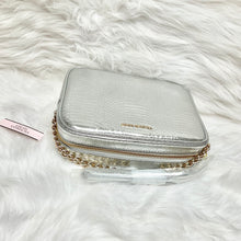 Load image into Gallery viewer, Silver Metallic Snake Skin Purse by Victoria’s Secret
