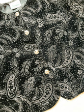 Load image into Gallery viewer, Vintage Silver &amp; Black Paisley Blazer (S/M)
