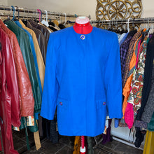 Load image into Gallery viewer, Cobalt Blue Two-Piece Blazer &amp; Skirt Suit by ADOLFO ATELIER (US12)
