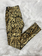 Load image into Gallery viewer, Black &amp; Gold Leggings (M)
