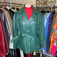 Load image into Gallery viewer, SIROCCO Vintage Green Leather Jacket (14)
