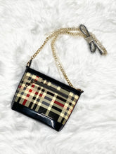 Load image into Gallery viewer, Plaid Purse w. Gold Chain
