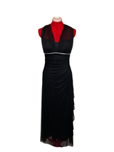 Load image into Gallery viewer, Blondie Nites By Linda Bernell Black Halter Prom Dress (US13)
