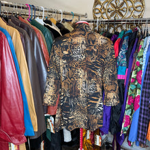 Load image into Gallery viewer, Animal Print Cardigan w/ Black Studded Collar Tank (1X)
