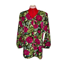 Load image into Gallery viewer, Floral Button Down Long Sleeve Top w/ Gold Buttons (M)
