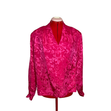 Load image into Gallery viewer, Fuchsia Floral Wrap Front Blouse (12)
