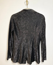 Load image into Gallery viewer, Vintage Black &amp; Silver Glitter Blazer (US7/8)
