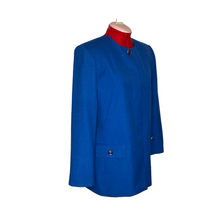 Load image into Gallery viewer, Cobalt Blue Two-Piece Blazer &amp; Skirt Suit by ADOLFO ATELIER (US12)
