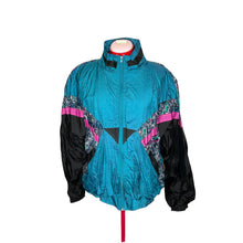 Load image into Gallery viewer, Blue/Multi/Abstract Printed Vintage Track Jacket (L)
