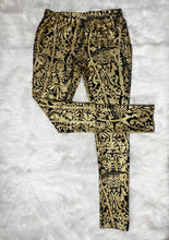 Load image into Gallery viewer, Black &amp; Gold Leggings (M)
