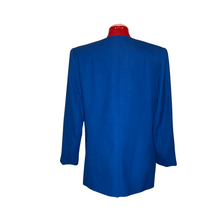 Load image into Gallery viewer, Cobalt Blue Two-Piece Blazer &amp; Skirt Suit by ADOLFO ATELIER (US12)
