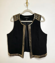 Load image into Gallery viewer, Black &amp; Gold Studded Vest (US14/16)
