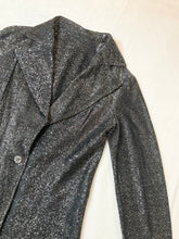 Load image into Gallery viewer, Vintage Black &amp; Silver Glitter Blazer (US7/8)
