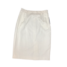 Load image into Gallery viewer, Vintage White Blazer w/ Navy Double Stripe Trim by GLORIA VANDERBILT
