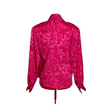 Load image into Gallery viewer, Fuchsia Floral Wrap Front Blouse (12)
