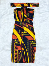 Load image into Gallery viewer, Geo-Print Off-the-Shoulder Dress (S)
