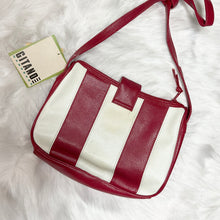 Load image into Gallery viewer, Gitano 80s Vintage Red and White Stripe Purse
