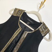 Load image into Gallery viewer, Black &amp; Gold Studded Vest (US14/16)
