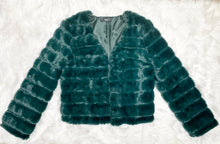 Load image into Gallery viewer, Green Fur Coat (XS)
