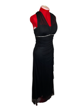 Load image into Gallery viewer, Blondie Nites By Linda Bernell Black Halter Prom Dress (US13)
