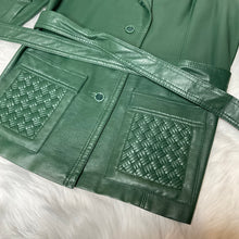 Load image into Gallery viewer, SIROCCO Vintage Green Leather Jacket (14)
