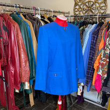 Load image into Gallery viewer, Cobalt Blue Two-Piece Blazer &amp; Skirt Suit by ADOLFO ATELIER (US12)
