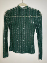 Load image into Gallery viewer, Emerald Green Sheer Top (S)
