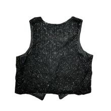 Load image into Gallery viewer, Black on Black Sequined Vintage Vest (L)
