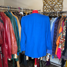Load image into Gallery viewer, Cobalt Blue Two-Piece Blazer &amp; Skirt Suit by ADOLFO ATELIER (US12)
