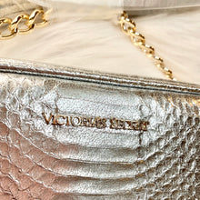 Load image into Gallery viewer, Silver Metallic Snake Skin Purse by Victoria’s Secret
