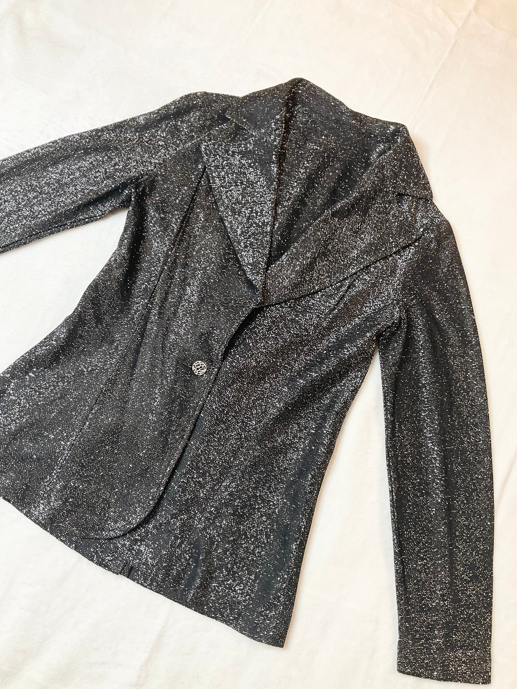 Vintage Black & Silver Glitter Blazer (US7/8)